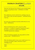 YEOMAN CHAPTER 3 EXAM QUESTIONS AND ANSWERS 2026