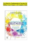 Test Bank forTest Bank for Fundamentals of Nursing 3rd Edition by Barbara L&period; Yoost &vert; All Chapters Covered &vert; Verified Exam Questions&comma; Complete Nursing Exam Prep & Study Guide Brunner & Suddarth&rsquo;s Textbook of Medical-Surgical Nursing 16th Edition &vert; Complete