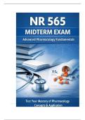 NR 565 - advanced  pharmacology midterm Exam  Study Guide&colon; GRADED A&plus;&period;  Questions and Verified  Answers&period; Latest 2026 Update 