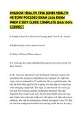 SHADOW HEALTH TINA JONES HEALTH HISTORY FOCUSED EXAM 2026 EXAM PREP STUDY GUIDE COMPLETE Q&A 100&percnt; CORRECT