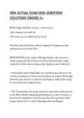 SIDA ACTUAL EXAM 2026 QUESTIONS SOLUTIONS GRADED A&plus;