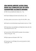 SIDA BADGE AIRPORT ACCESS FINAL EXAM 2026 COMPLETE Q&A SET WITH GUARANTEED ACCURATE ANSWERS
