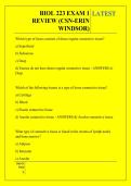 BIOL 223 EXAM 1 REVIEW &lpar;CSN-ERIN WINDSOR&rpar; QUESTIONS AND ANSWERS 2026
