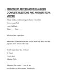 SMARTSHEET CERTIFICATION EXAM 2026 COMPLETE QUESTIONS AND ANSWERS 100&percnt; VERIFIED