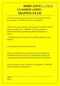 DERIVATIVE CLASSIFICATION TRAINING EXAM QUESTIONS AND ANSWERS 2026