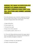 NURSING TEST BANK PATHOPHYSIOLOGY CONCEPTS OF HUMAN DISEASE BY MATTHEW SORENSON EXAM SCRIPT 2026 FULL SOLUTIONS AND CORRECT ANSWERS GRADED A&plus;