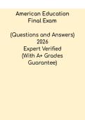 American Education Final Exam &ndash; Study Guide & Practice Questions PDF