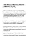 SNHD PROTOCOLS PRACTICE PAPER 2026 COMPLETE SOLUTIONS