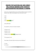 PARAPRO TEST&vert;QUESTIONS AND 100&percnt; CORRECT WELL DETAILED ANSWERS&vert;LATEST UPDATE&excl;&excl;&excl;&excl;&excl; 2026&vert;GUARANTEED PASS&vert;GRADED A&plus;&vert;VERIFIED