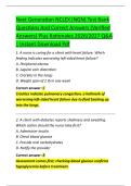 Next Generation NCLEX &lpar;NGN&rpar; Test Bank  Questions And Correct Answers &lpar;Verified  Answers&rpar; Plus Rationales 2026&sol;2027 Q&A  &vert; Instant Download Pdf 