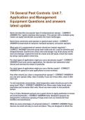 7A General Pest Controls&colon; Unit 7&period; Application and Management Equipment Questions and answers latest update