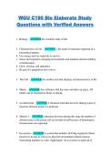 WGU C190 Bio Elaborate Study  Questions with Verified Answers 