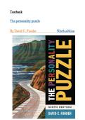 The Personality Puzzle &lpar;Ninth Edition&comma; by David C&period; Funder&rpar; Chapter 1-18 - Complete Test Bank