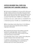 SOPHOS ENGINEER FINAL PAPER 2026 QUESTIONS WITH ANSWERS GRADED A&plus;