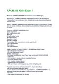 ARCH 250 Klein Exam 1 Questions and answers latest update