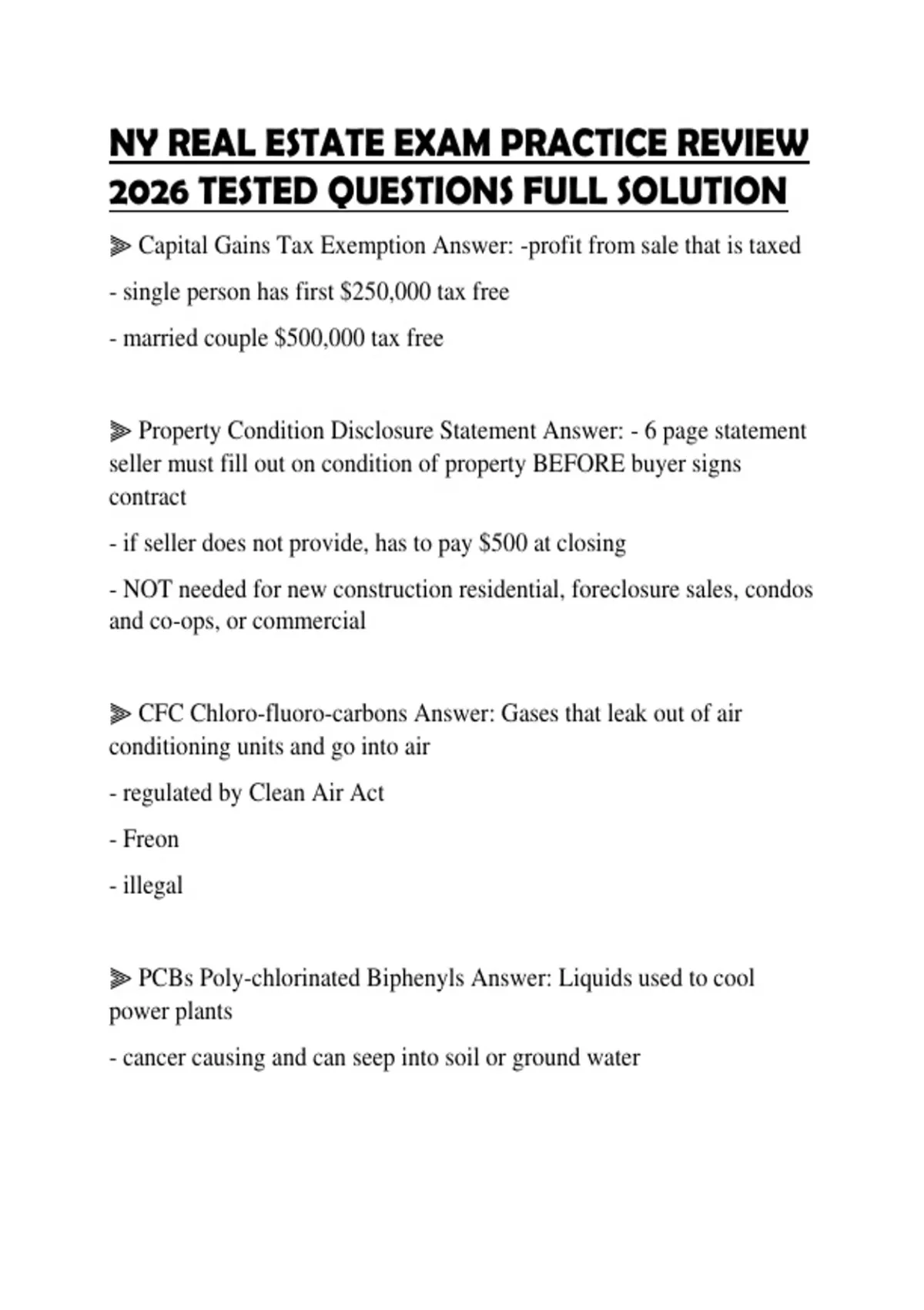 NY REAL ESTATE EXAM PRACTICE REVIEW 2026 TESTED QUESTIONS FULL SOLUTION ...