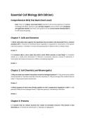 Essential Cell Biology 6th Edition Test Bank &ndash; Complete Questions & Answers &vert; Graded A&plus;