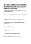 SP&Emacr;D SFPC ALL AREAS ACTUAL EXAM 2026 TEST PAPER QUESTIONS AND ACCURATE CERTIFICATION ANSWERS