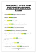 SANE A EXAM PRACTICE &vert;QUESTIONS AND 100&percnt; CORRECT WELL DETAILED ANSWERS&vert;LATEST UPDATE&excl;&excl;&excl;&excl;&excl; 2026&vert;GUARANTEED PASS&vert;GRADED A&plus;&vert;VERIFIED