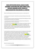 SANE CERTIFICATION-SEXUAL ASSAULT NURSE EXAMINER &vert;QUESTIONS AND 100&percnt; CORRECT WELL DETAILED ANSWERS&vert;LATEST UPDATE&excl;&excl;&excl;&excl;&excl; 2026&vert;GUARANTEED PASS&vert;GRADED A&plus;&vert;VERIFIED