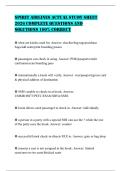 SPIRIT AIRLINES ACTUAL STUDY SHEET 2026 COMPLETE QUESTIONS AND SOLUTIONS 100&percnt; CORRECT