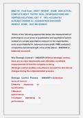 MBA 705 - Final Exam &vert; MOST  RECENT   EXAM   2026 ACTUAL  COMPLETE MOST  TESTED  REAL  EXAM QUESTIONS AND  VERIFIED SOLUTIONS &vert; GET  IT   100&percnt; ACCURATE&excl;&excl;    ALREADY GRADED A&plus; &vert; GUARANTEED SUCCESS&excl;&excl;                NEWEST  EXAM &vert;  JUST RELEASED&excl;&excl;