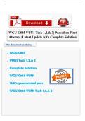 WGU C845 VUN1 Task 1&comma;2&comma;& 3&vert; Passed on First Attempt &vert;Latest Update with Complete Solution