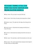 STCW BASIC TRAINING ACTUAL EXAM REVIEW 2026 SOLVED QUESTIONS WITH PRECISE SOLUTIONS GRADED A&plus;