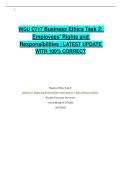 WGU C717 Business Ethics Task 2&colon; Employees' Rights and Responsibilities &vert; LATEST UPDATE WITH 100&percnt; CORRECT