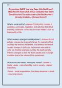 Criminology WJEC Year one Exam &vert;&vert;Verified Exam&excl;&excl;  Most Recent Exam 2026 Actual Complete Real Exam  Questions And Correct Answers &lpar;Verified Answers&rpar;  Already Graded A&plus; &vert; Newest Exam&excl;&excl;&excl; 