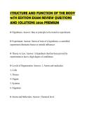 STRUCTURE AND FUNCTION OF THE BODY 16TH EDITION EXAM REVIEW QUESTIONS AND SOLUTIONS 2026 PREMIUM