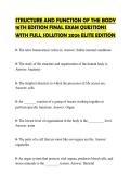 STRUCTURE AND FUNCTION OF THE BODY 16TH EDITION FINAL EXAM QUESTIONS WITH FULL SOLUTION 2026 ELITE EDITION