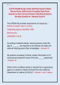 CLETS EXAM Study Guide &vert;&vert;Verified Exam&excl;&excl;&vert;&vert; Most  Recent Exam 2026 Actual Complete Real Exam  Questions And Correct Answers &lpar;Verified Answers&rpar;  Already Graded A&plus; &vert; Newest Exam&excl;&excl;&excl; 