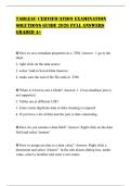 TABLEAU CERTIFICATION EXAMINATION SOLUTIONS GUIDE 2026 FULL ANSWERS GRADED A&plus;