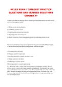 NCLEX EXAM 1 2026&sol;2027 PRACTICE QUESTIONS AND VERIFIED SOLUTIONS GRADED A&plus;