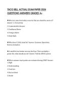 TACO BELL ACTUAL EXAM PAPER 2026 QUESTIONS ANSWERS GRADED A&plus;