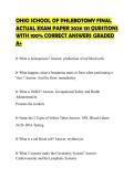 OHIO SCHOOL OF PHLEBOTOMY FINAL ACTUAL EXAM PAPER 2026 131 QUESTIONS WITH 100&percnt; CORRECT ANSWERS GRADED A&plus;