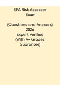 EPA Risk Assessor Exam &ndash; Study Guide & Practice Questions PDF