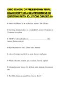 OHIO SCHOOL OF PHLEBOTOMY FINAL EXAM SCRIPT 2026 COMPREHENSIVE 131 QUESTIONS WITH SOLUTIONS GRADED A&plus;