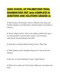 OHIO SCHOOL OF PHLEBOTOMY FINAL EXAMINATION TEST 2026 COMPLETE 131 QUESTIONS AND SOLUTIONS GRADED A&plus;