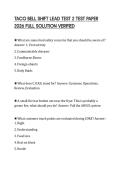 TACO BELL SHIFT LEAD TEST 2 TEST PAPER 2026 FULL SOLUTION VERIFIED