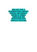 WGU D187 TASK 3&colon; DIFFERENTIATING CONTENT&comma; PROCESS AND PRODUCT&comma; MASTER OF SCIENCE&comma; CURRICULUM AND INSTRUCTIONS WITH COMPLETE SOLUTIONS &vert; 2026
