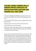 TAYLORS CLINICAL NURSING SKILLS A NURSING PROCESS APPROACH 5TH EDITION EXAM PREP QUESTIONS AND ANSWERS 2026 STUDY GUIDE