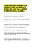 TAYLORS CLINICAL NURSING SKILLS A NURSING PROCESS APPROACH 5TH EDITION TEST BANK EXAM QUESTIONS AND SOLUTIONS 2026 GRADED A&plus;