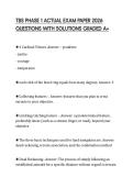 TBS PHASE 1 ACTUAL EXAM PAPER 2026 QUESTIONS WITH SOLUTIONS GRADED A&plus;