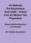 Air Methods Pre-Employment Exam 2026 &vert; Critical Care Air Medical Test Prep PDF