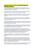 RLGN 104 LATEST 2026 TEST PAPER QUESTIONS AND ANSWERS GRADED