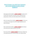 World Scholars Cup 2026 Exam Questions  and Correct Detailed Answers Already  Graded A&plus; 
