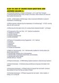 RLGN 104 END OF COURSE EXAM QUESTIONS AND ANSWERS GRADED