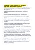 TENNESSEE AFFILIATE BROKER TEST PAPER 2026 QUESTIONS AND ANSWERS GRADED